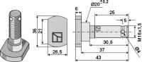 Messerschraube M 16 x 1,5